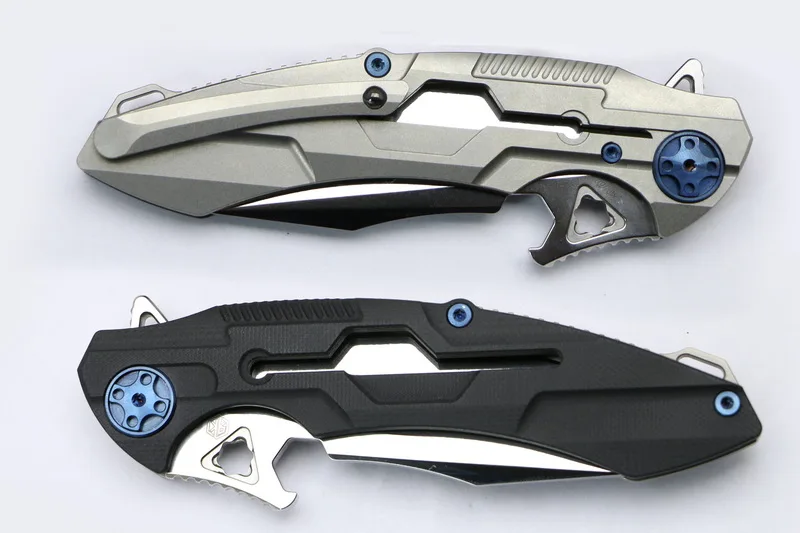 Черный Rikeknife RIKE M3 Флиппер шариковый подшипник тактический складной нож 154 см лезвие Титан+ G10 Ручка Открытый охотничий карманный нож EDC - Цвет: Черный