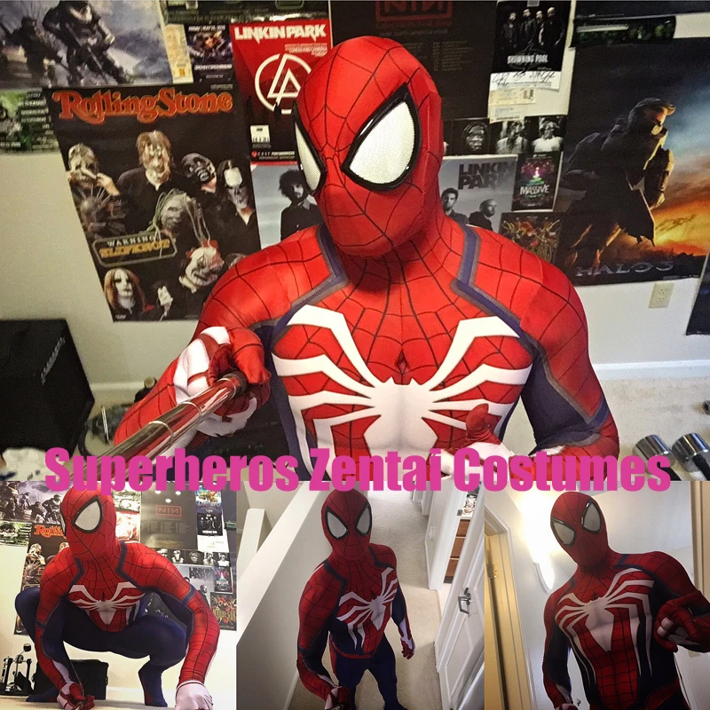 Новинка, костюм для PS4 INSOMNIAC, Человек-паук, 3D принт, спандекс, игры Spidey, косплей, костюм на Хэллоуин, косплей, костюмы Человека-паука