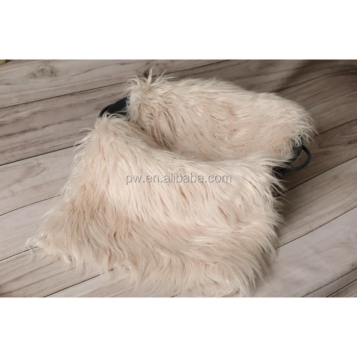Faux Fur flocati меховой ковер корзина для новорожденных одеяло фон для фотосъемки реквизит Детские фото фон
