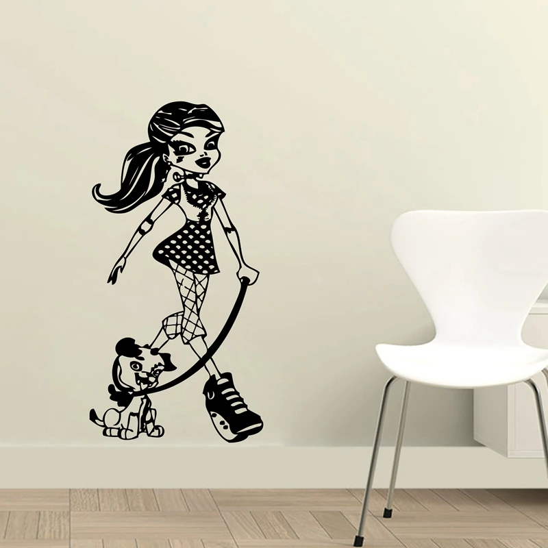 Креативная наклейка Monster High Frankie Stein большого размера виниловая на стену 60x118 см