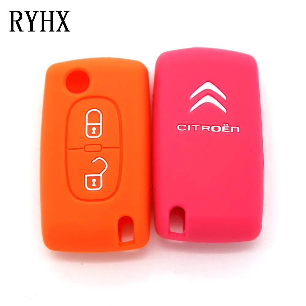 2 кнопки силиконовый чехол для ключей от машины Флип Ключа автомобиля