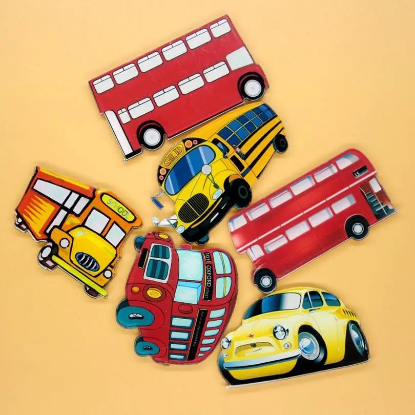 1 шт. мультяшная забавная автобусная брошь Машина Акриловые броши значок Детская