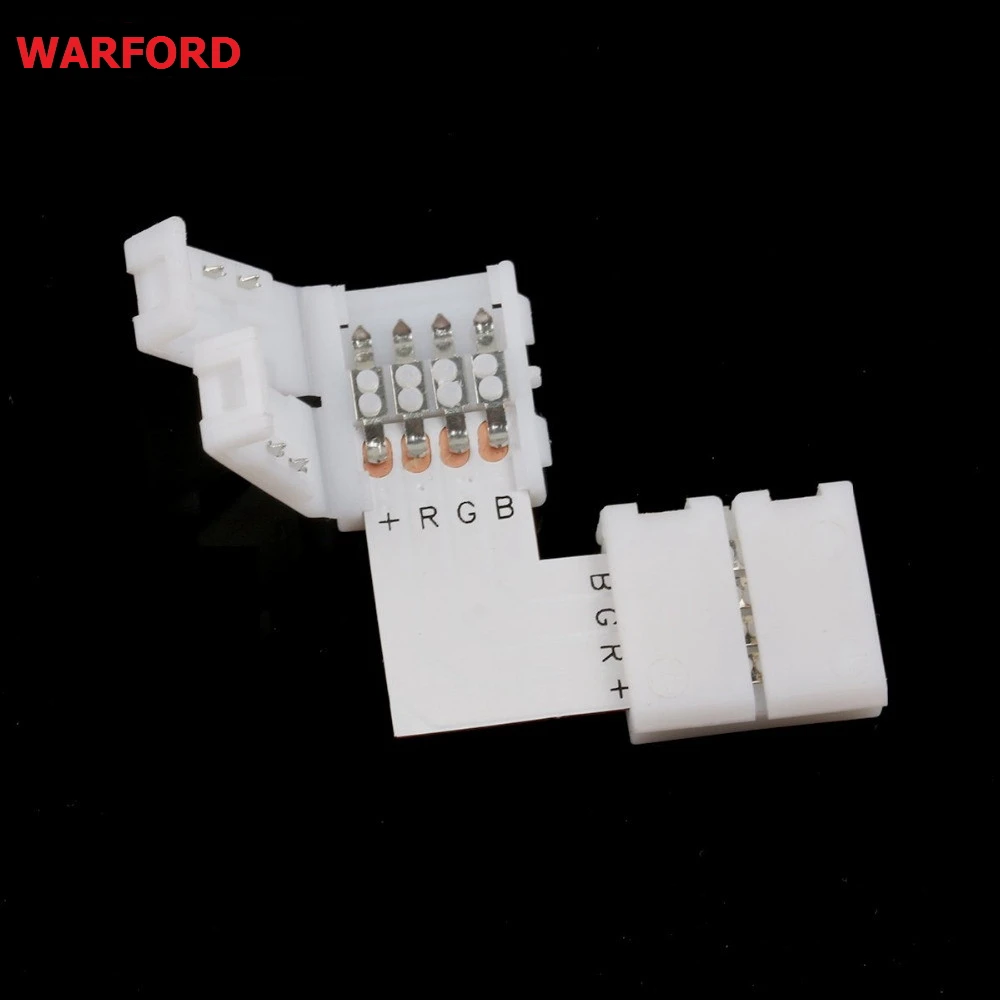 10 set L Форма светодиодный разъем 2 pin/3 pin/4 беспаечный штекер для 8 мм/10 мм