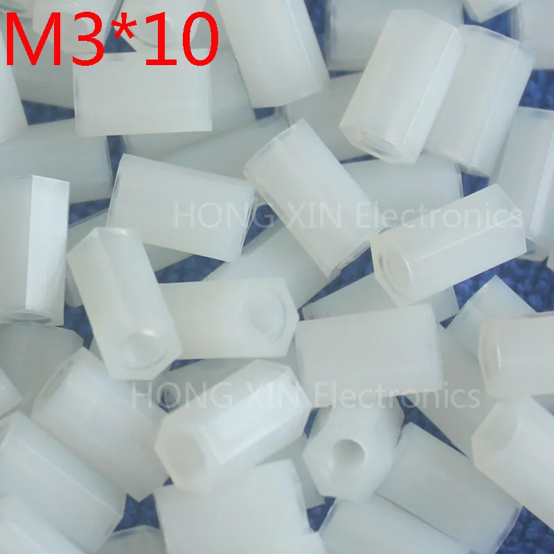 

M3 * 10 10 мм, белые 100 шт. нейлоновые шестигранные внутренние прокладки, резьбовые стандартные прокладки, абсолютно новые