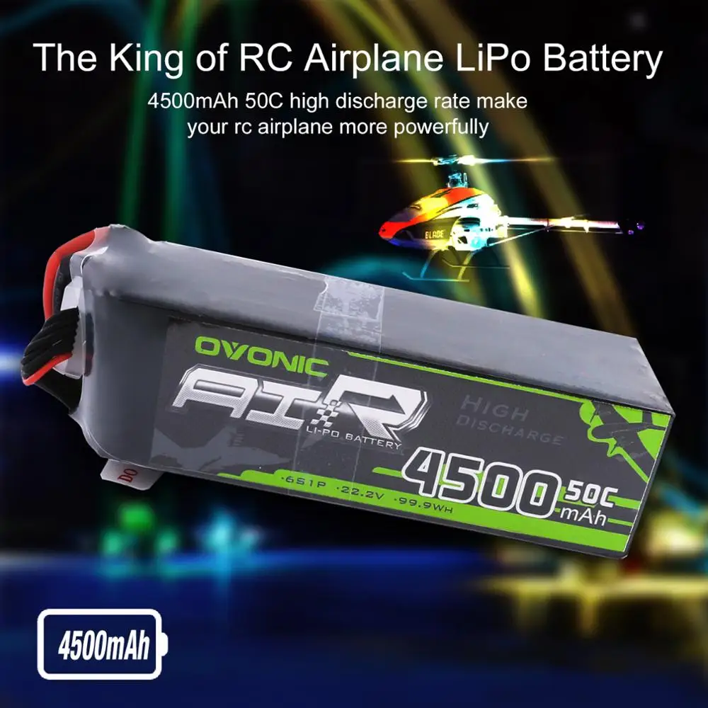 Аккумулятор LiPo 2PackOvonic 4500 мАч 22 2 в 6S1P 50C 100C батарейный блок T и XT60 для