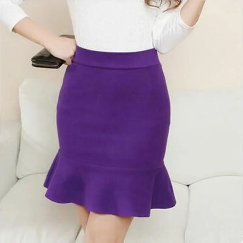 Женская юбка годе с высокой талией универсальная эластичная большие размеры до