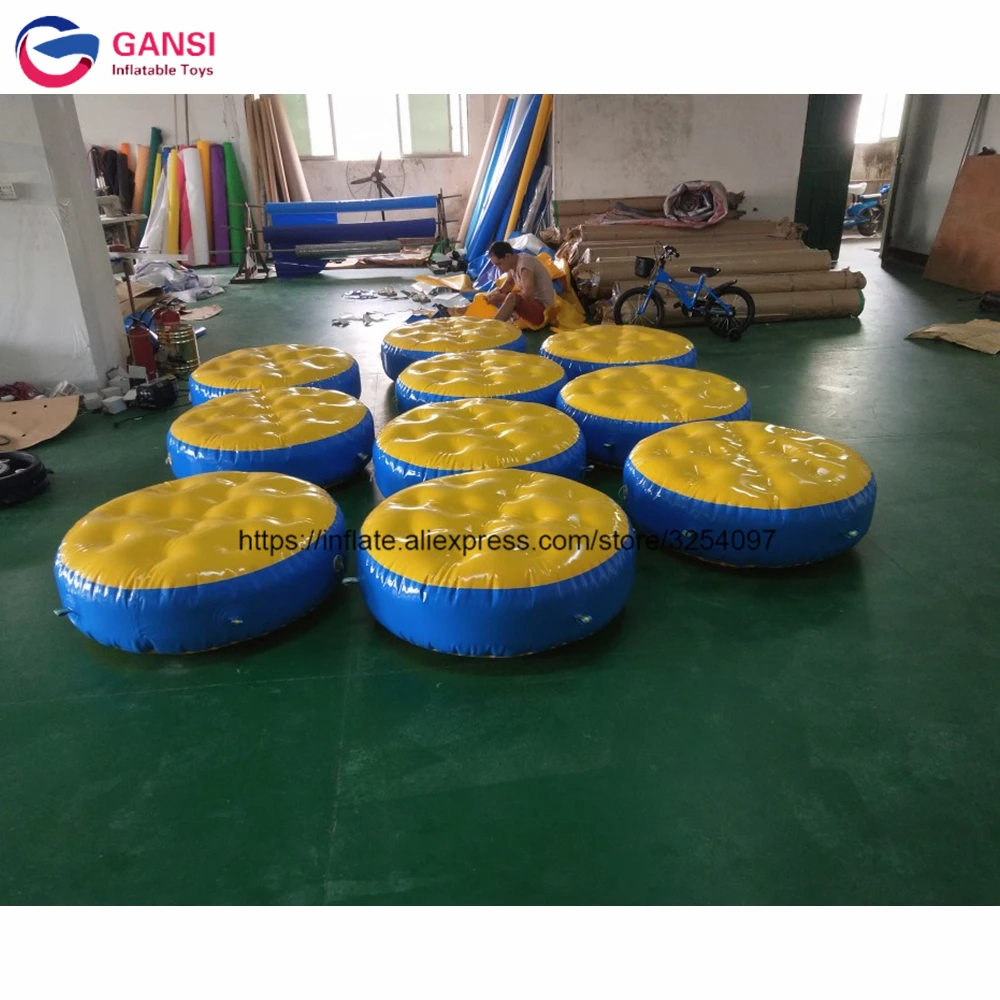 Игрушки для аквапарка диаметр 1 м надувной круглый водный коврик 10 штук