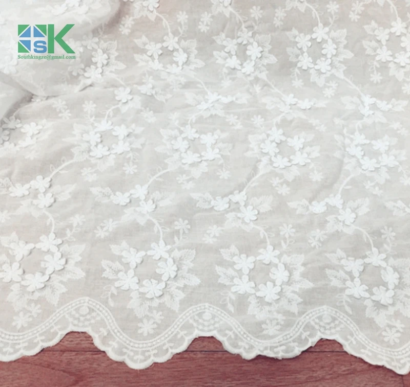 Новый 2016 SK Кружевной Ткани хлопок Вышивка аппликация 3D цветок DIY аксессуары