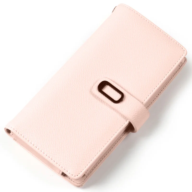 pink Женский кошелек, модные кошельки на застежке для женщин, клатч, кошелек с ремнем, ручка для телефона, сумки для денег, монета, карман на молнии, кошельки для девочек - Цвет: pink