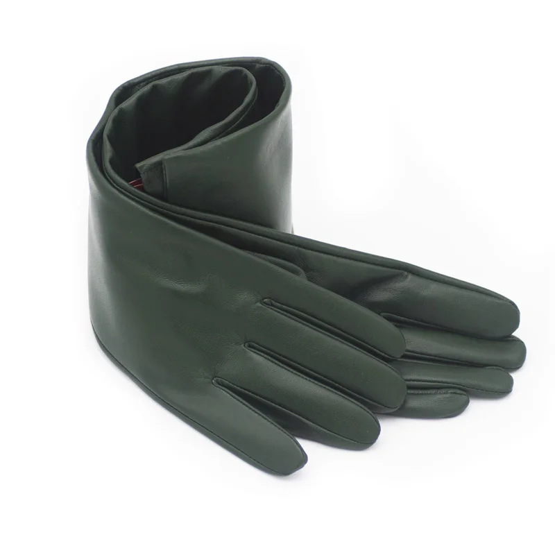 Женский топ из овечьей кожи с теплой подкладкой Локоть Длинные Вечерние перчатки