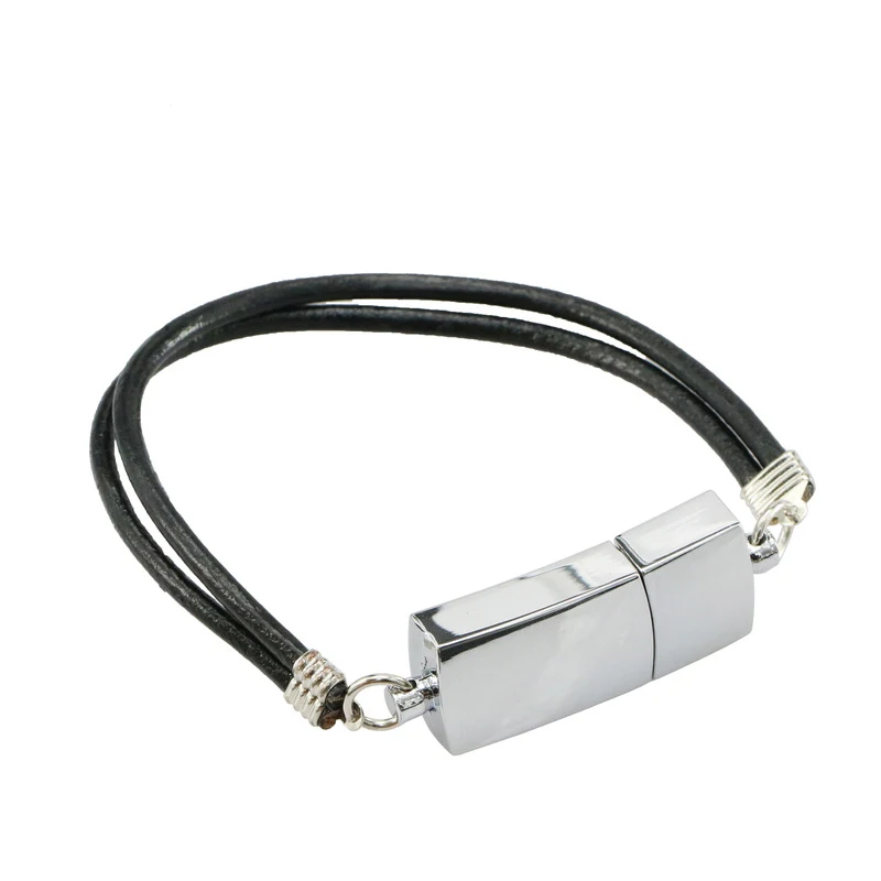 Новый кожаный браслет Usb 8 ГБ 16 32 64 Гб ювелирное изделие металлический USB