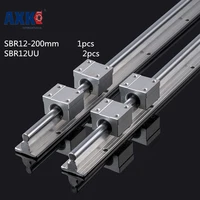 2021 sbr12l200mm 1 set cnc router parts axk 12mm linear rail sbr12 200mm and 2 pcs sbr12uu bearing blocks for cnc parts guide