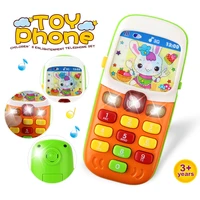 electronic toy phone for kids baby mobile phone educational learning toys music sound machine toy for children color randomly