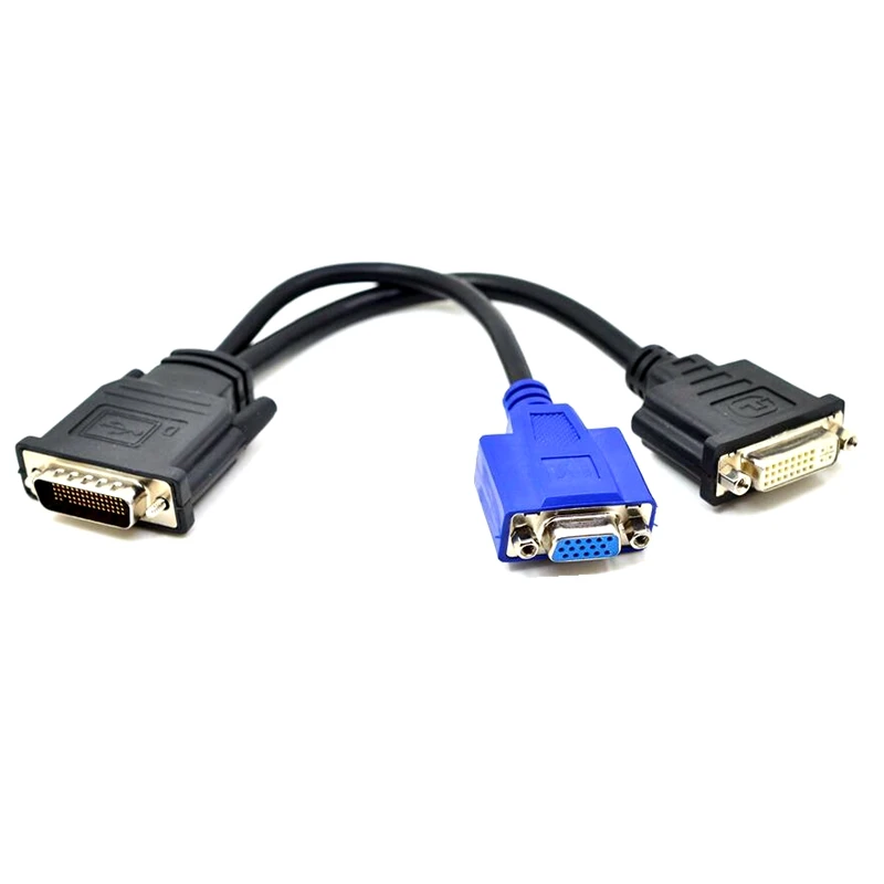 20 см DMS 59 к DVI vga кабель DMS59 сплиттер папа 1 x 24 + 5 I и 1x VGA Женский монитор адаптер Y