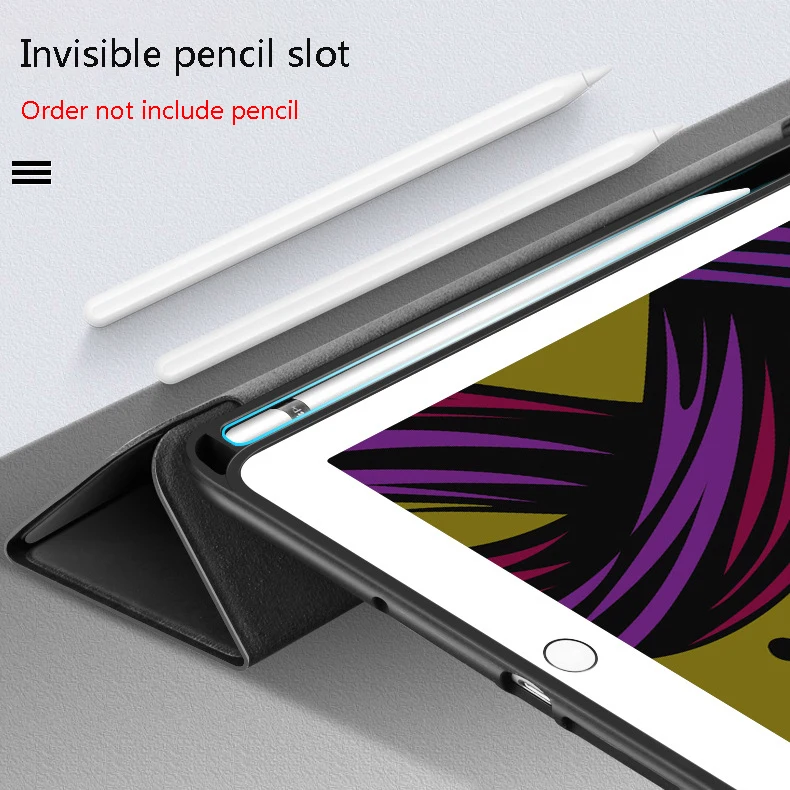 Чехол с отделением для карандашей iPad mini 5 новинка 2019 силиконовый чехол из ПУ кожи