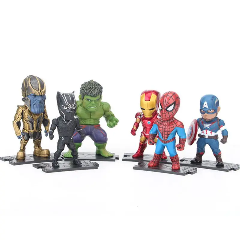 Disney 6 шт./компл. 10 см Мстители Marvel Бесконечность войны танос Железный человек