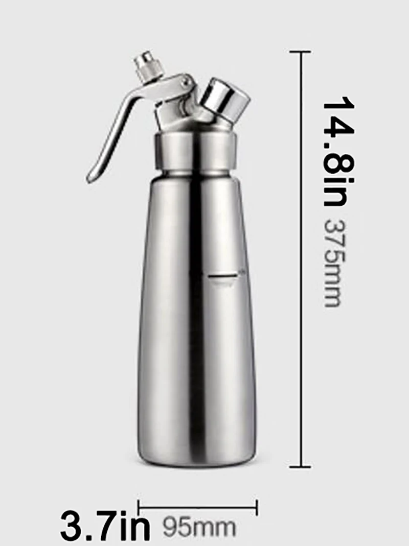 Новый 1 литровый коммерческий Серебряный дозатор для взбитых сливок из