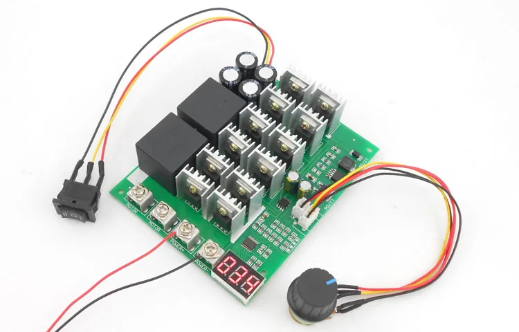 PWM DC 12В/24В/36В/48В 60A 3000 Вт контроллер скорости двигателя с обратным переключателем