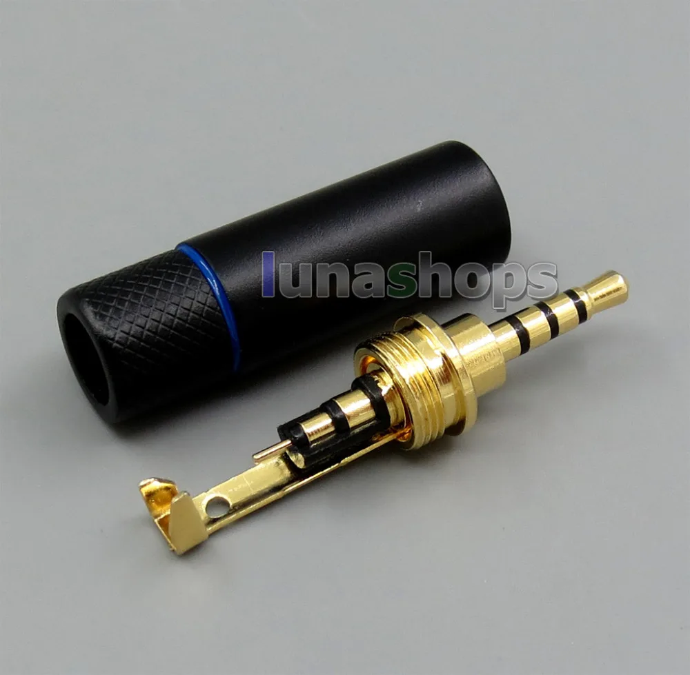 

LN005627 Black/Blue Ring 2.5mm 4poles TRRS Plug adapter For Astell & Kern AK380 AK240 AK100i II AK70