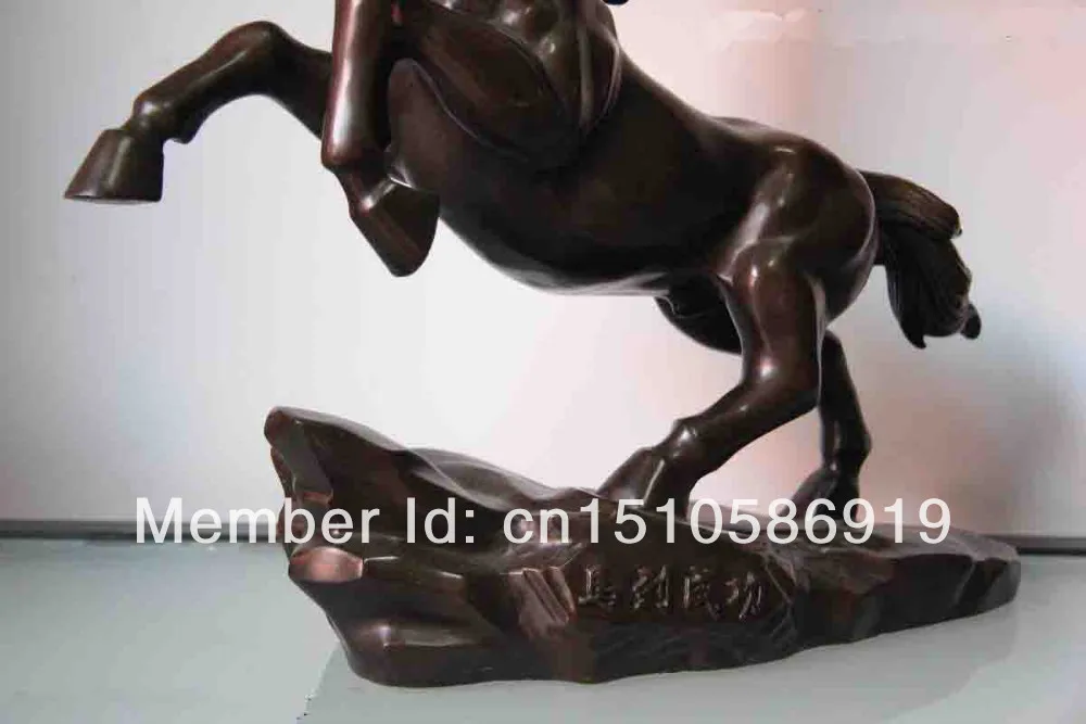 Китай античная бронза Медь богатство Лаки Fly Gallop лошадь для успешного/бронзовая