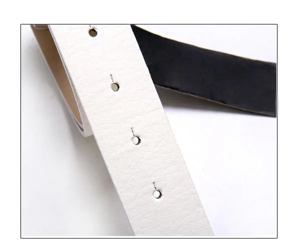 2 шт. модная мужская белая искусственная кожа гладкая пряжка для ремня пояс