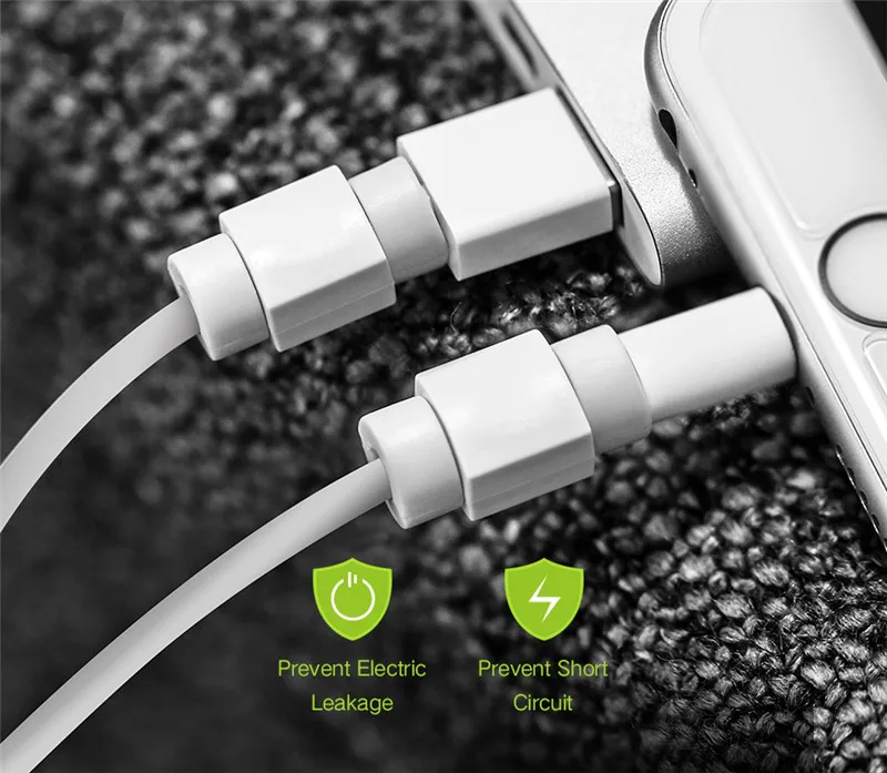 10 шт. Мини милый силиконовый USB кабель протектор передачи данных Шнур защитный чехол для сматывания кабеля чехол для iPhone 5 6 6s 7 Plus 8 кабель