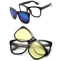 oversize magnet clip on sunglasses men women unisex sun glasses rx able black eyeglass frame eyewear