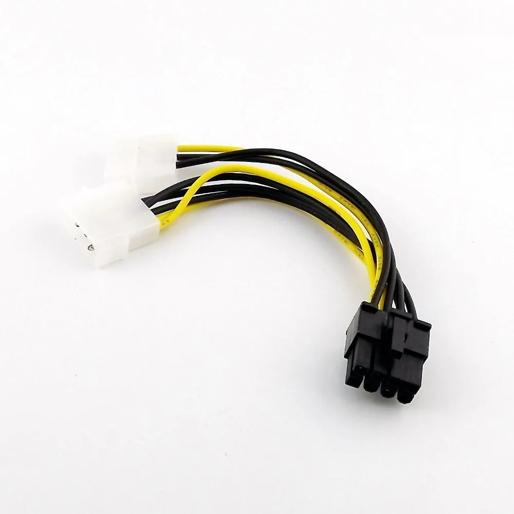 Адаптер питания Molex IDE для видеокарты 5x двойной 4 Pin 8 PCI Express E сплиттер Y кабель 15