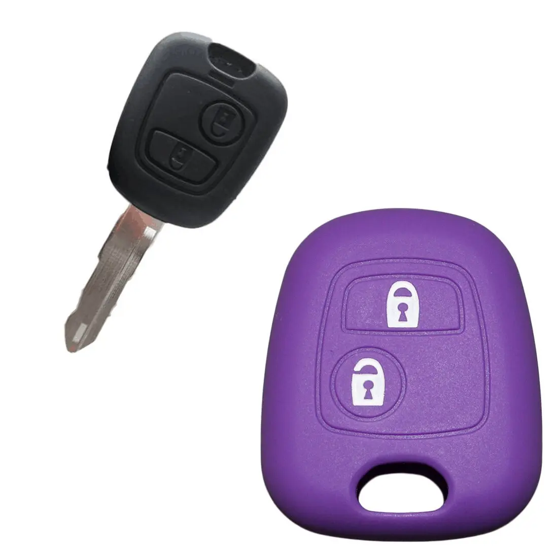 Для peugeot 107 207 307 407 607 306 405 Citroen C2 C3 C4 ключ защиты чехол автомобильные аксессуары Сумка-Футляр для ключей авто-Стайлинг