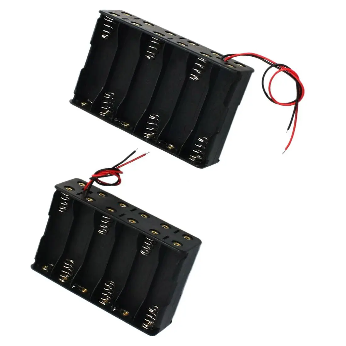 Хит продаж 2 шт. пластиковая черная Батарейная коробка для 12x1 5 V AA батареи|battery holder