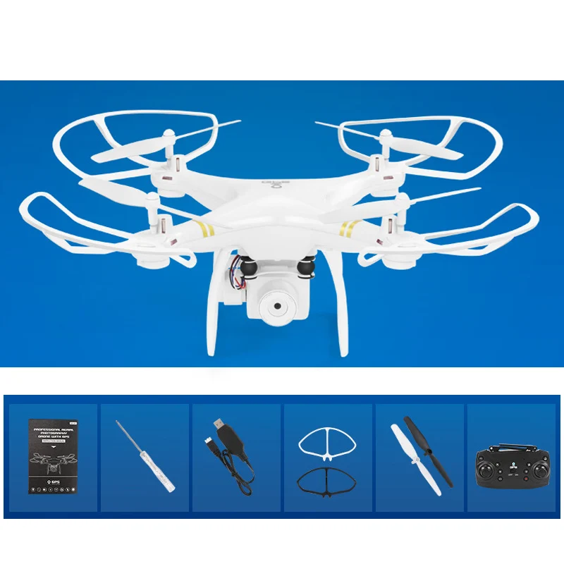 white-1080P T-REX 5G wifi FPV Дрон с GPS с 1080 P широкоугольной камерой высота Удержание Профессиональный Квадрокоптер Радиоуправляемый вертолет, игрушки подарки - Цвет: white-1080P