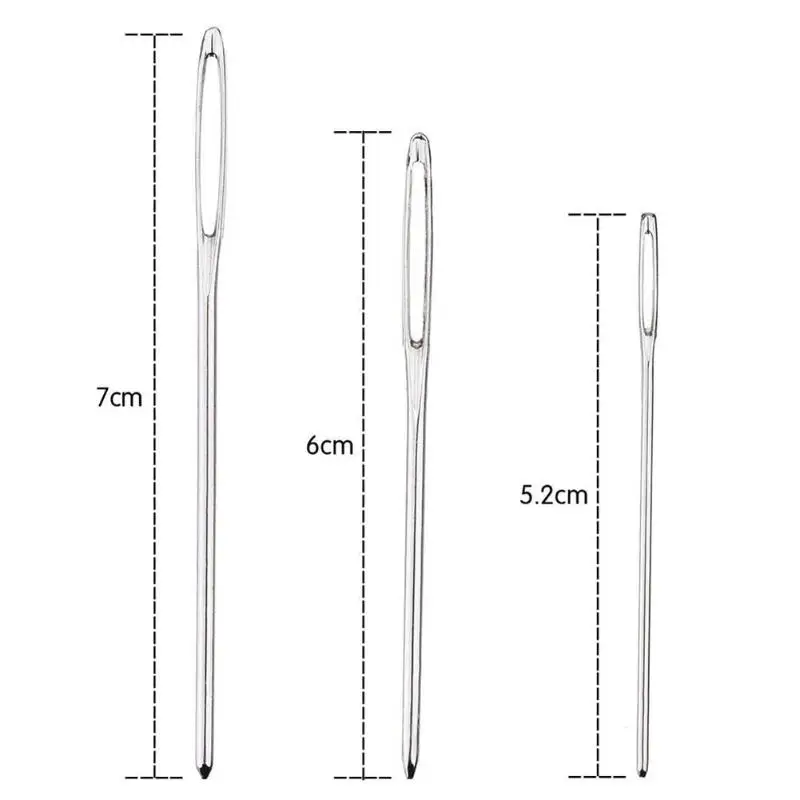9 шт. большой глаз металлические иглы вышивки крестом Вязание вязальный крючок