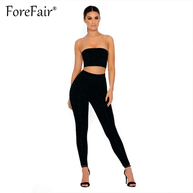 Женский спортивный костюм Forefair облегающий эластичный Топ без бретелек длинные
