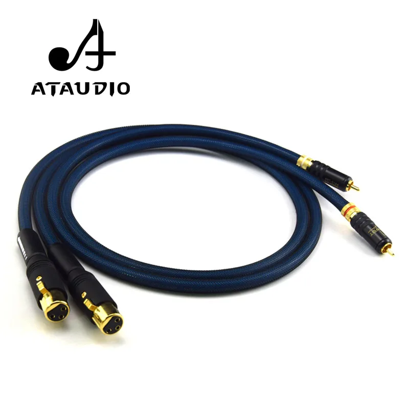 Кабель ATAUDIO Hifi XLR Мама папа G5 посеребренный кабель 2 RCA шт.|rca male cable|2 rcarca to |