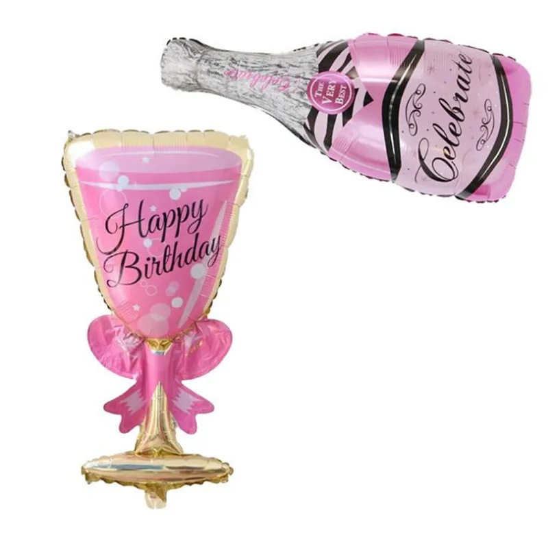 1 шт./пакет надувные шары из алюминиевой фольги розовая чашка бутылка свадьба
