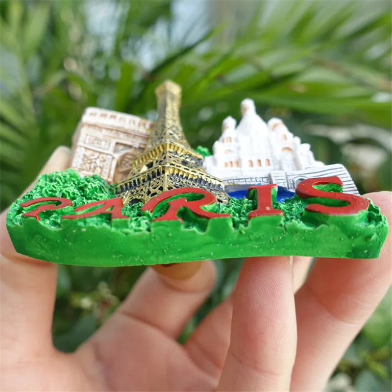 France Paris Eiffel Tower Arc de Triomphe Handmade 3D Resin Fridge Magnets Home Decor Souvenirs | Дом и сад
