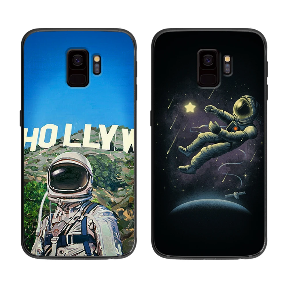 Sky meteorite art astronaut soft phone cover case for Samsung Galaxy S6 S7 S8 S9 S10e Plus Note 8 9 CASES | Мобильные телефоны и