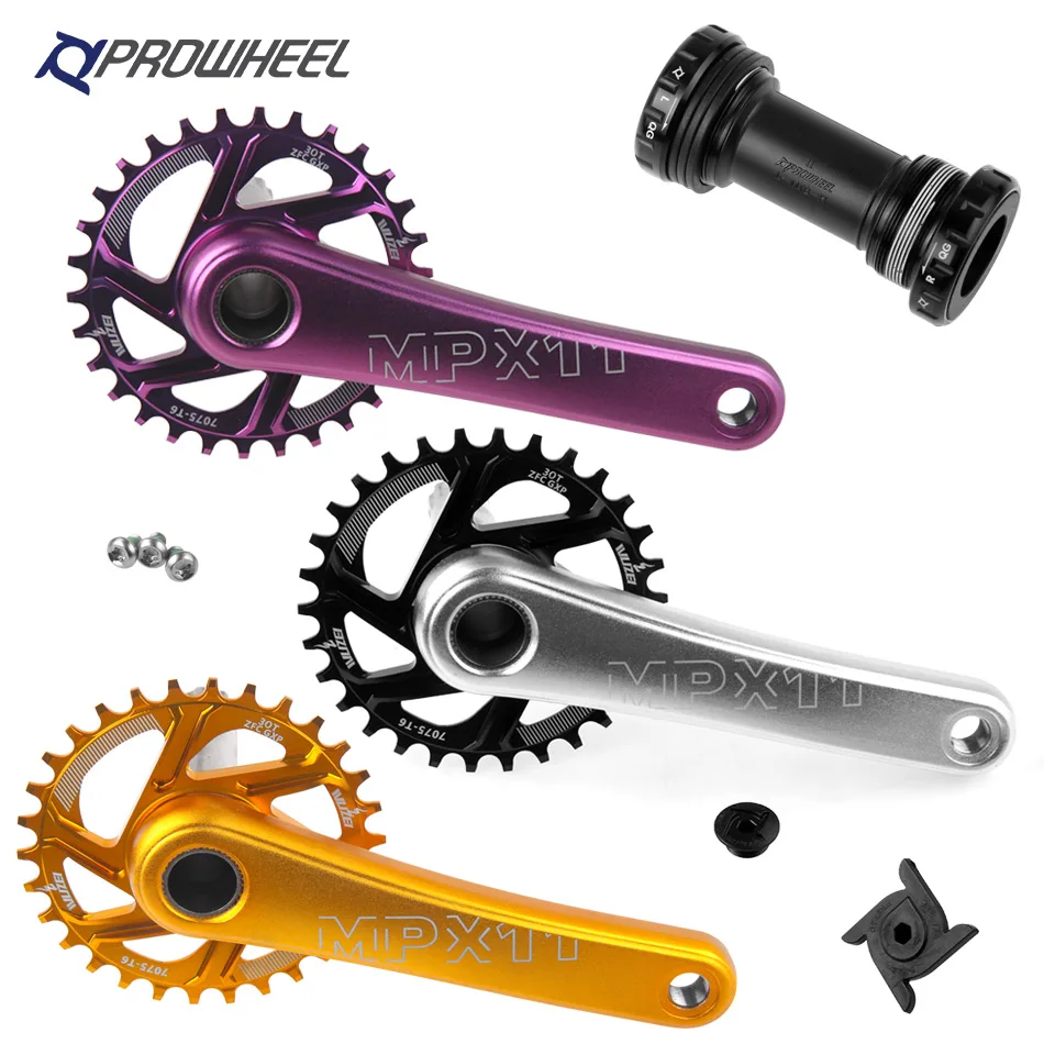 PROWHEEL MTB велосипед для горного велосипеда костюм с каретка BB 170 мм передняя Звездочка узкая широкая цепь из колец цепь 30/32/34/36/38T Crank Звездочка для SRAM GXP
