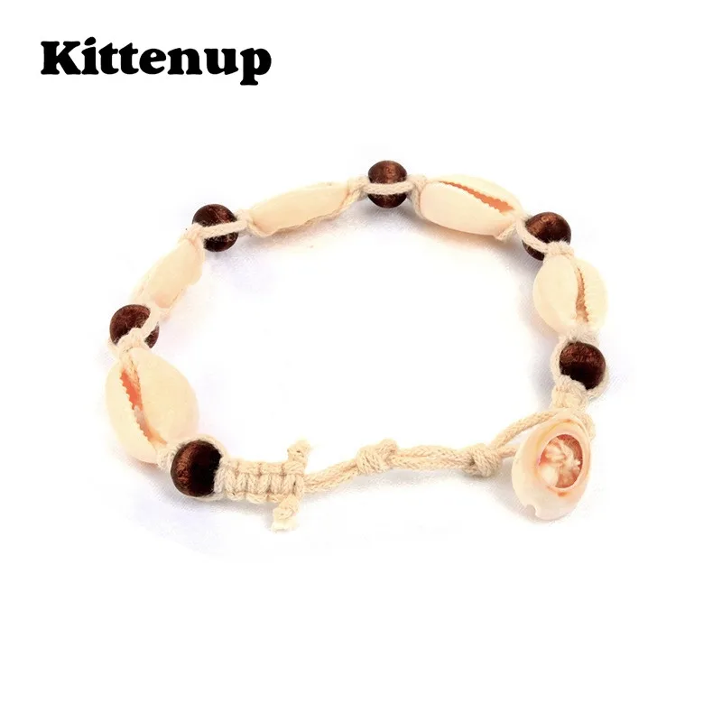 Kittenup Новая мода Shell ткань Бусы Бохо кулон браслеты цепь ноги Браслеты украшения