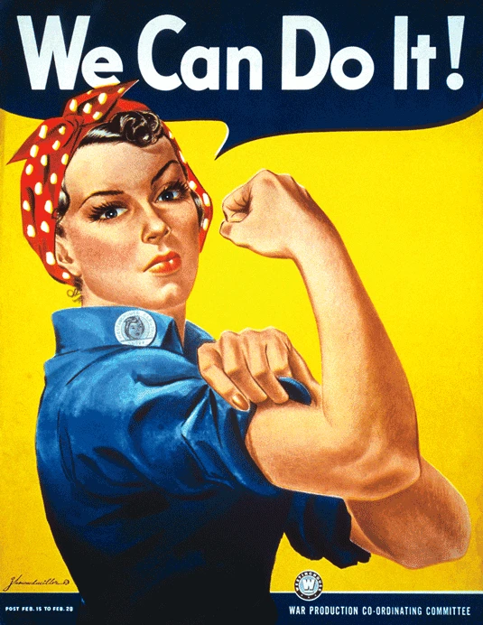Мы можем сделать это Rosie клепальщик boost morale WW2 классический винтажный постер холст