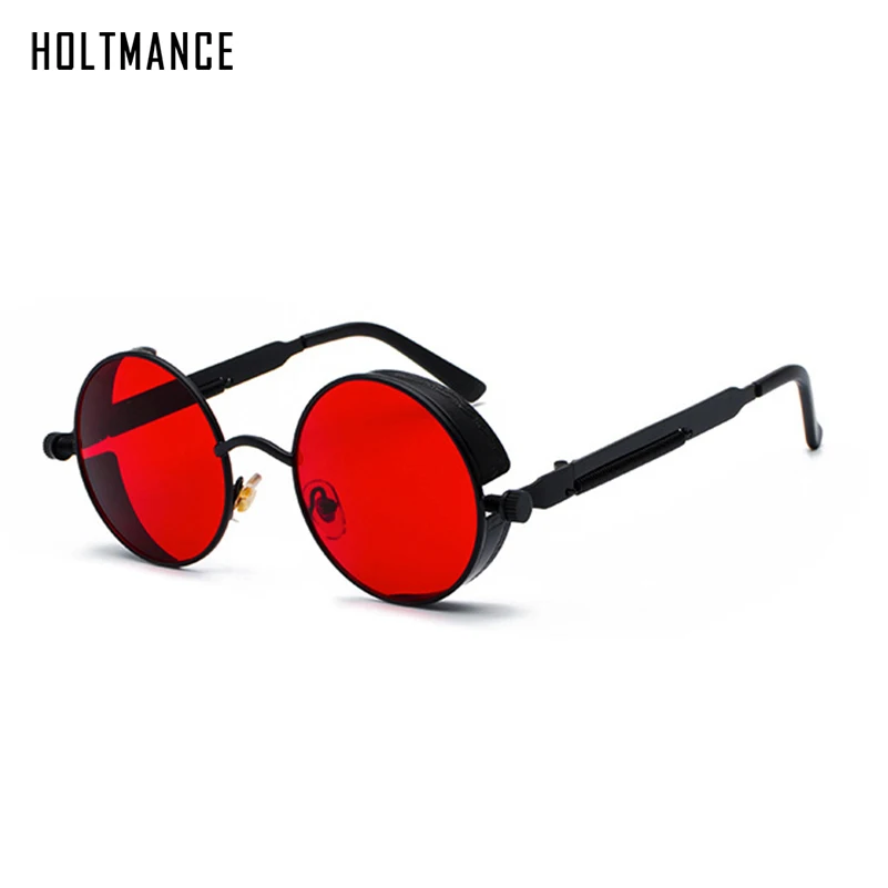 

Retro Round Metal Sunglasses Steampunk Men Women Sun Glasses Steam Punk Shades Stylish Circle Eyeglasses Brand Designer UV400