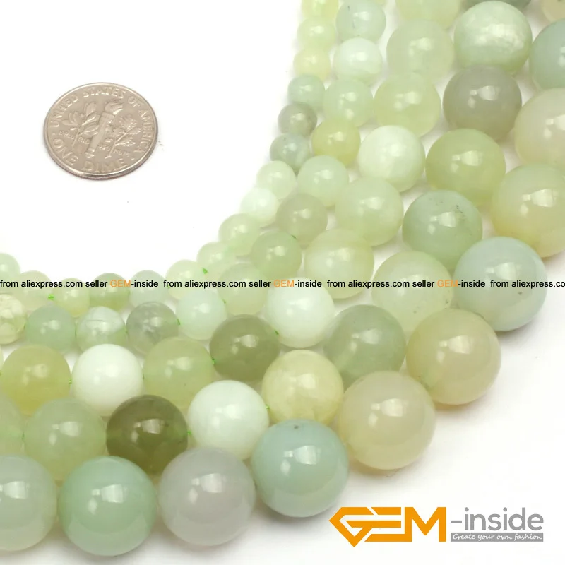 Бусины из нефрита круглые бусины натурального камня для изготовления ювелирных