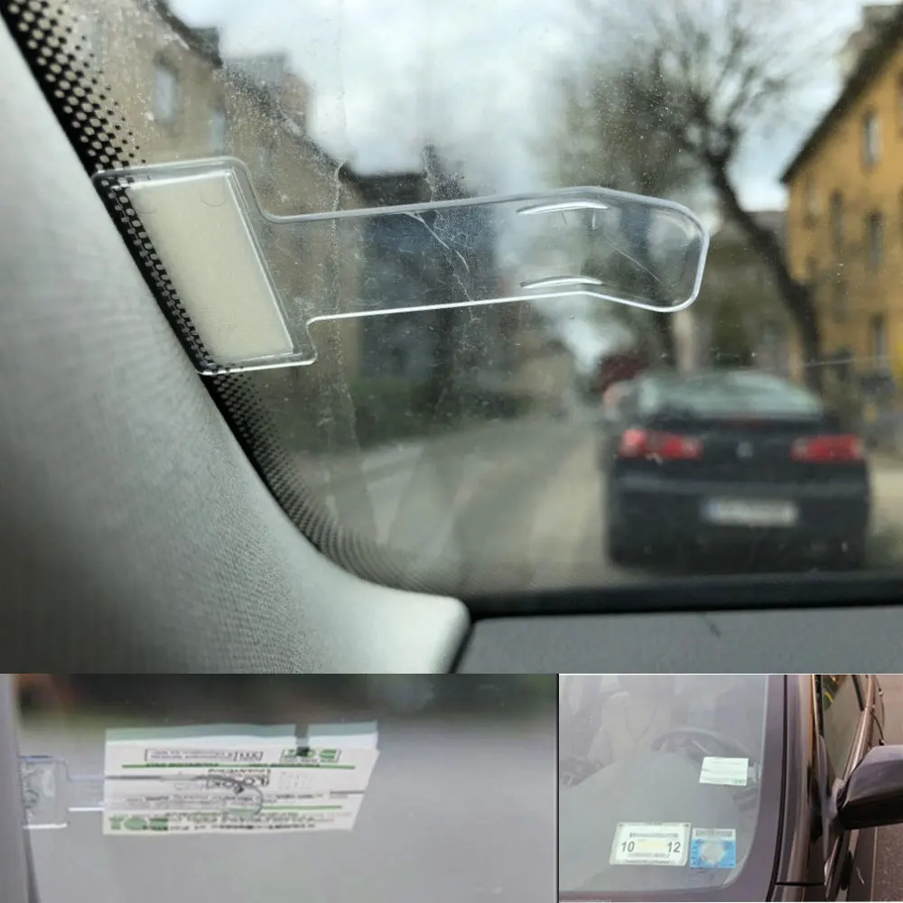 2 шт./компл. карта на лобовое стекло клип наклейка держатель для парковочного