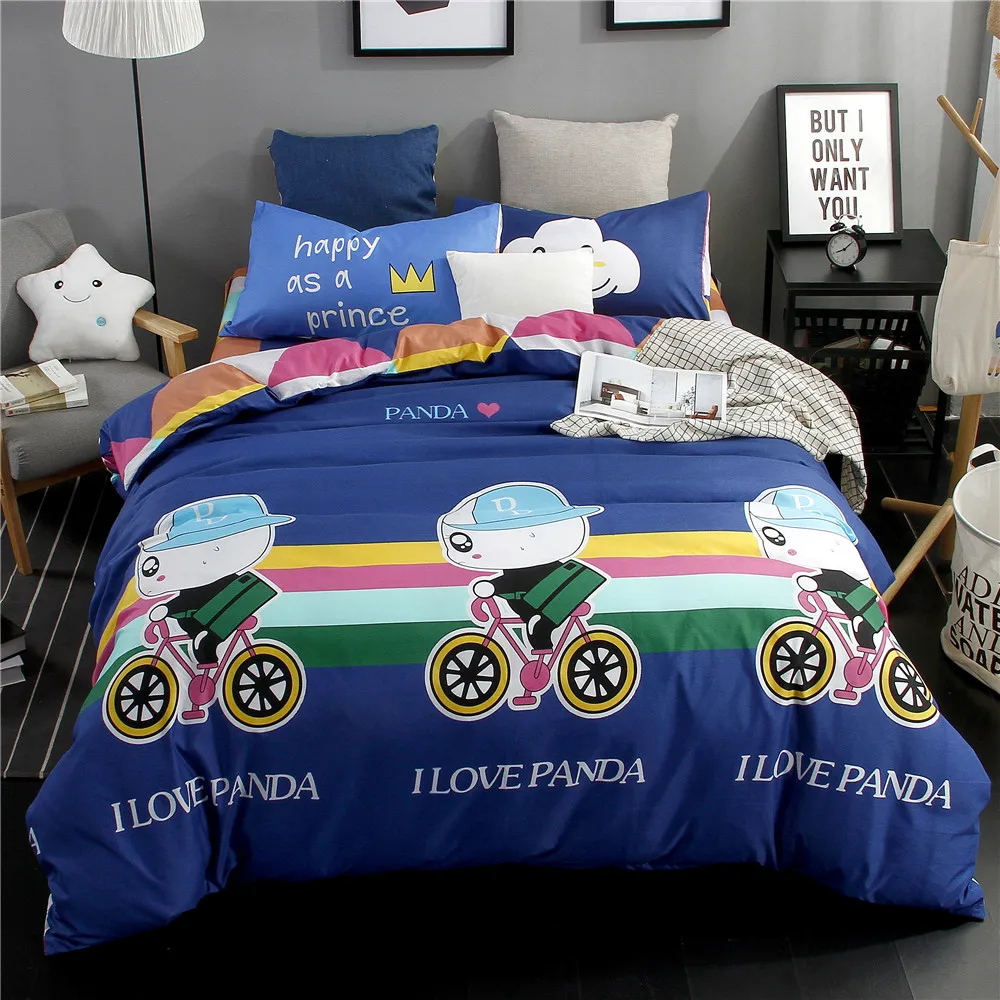 Cartoon cute bear home textiles comfortable bedding sets duvet cover bed sheet pillow case twin full queen King size bedclothes | Дом и сад