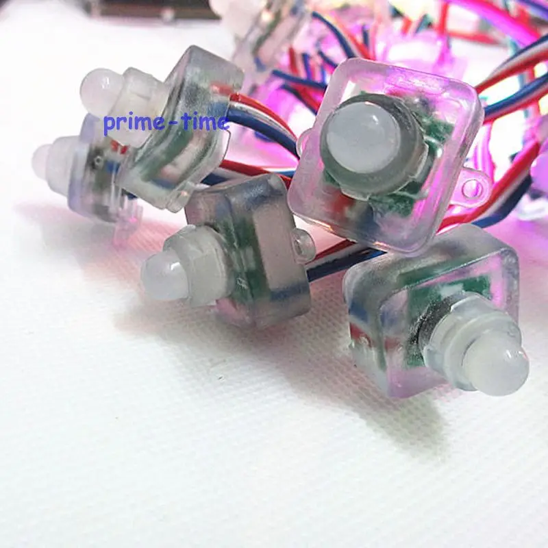 5 в ws2801 IC 12 мм светодиодный пиксельный модуль квадратной формы Светодиодная лента