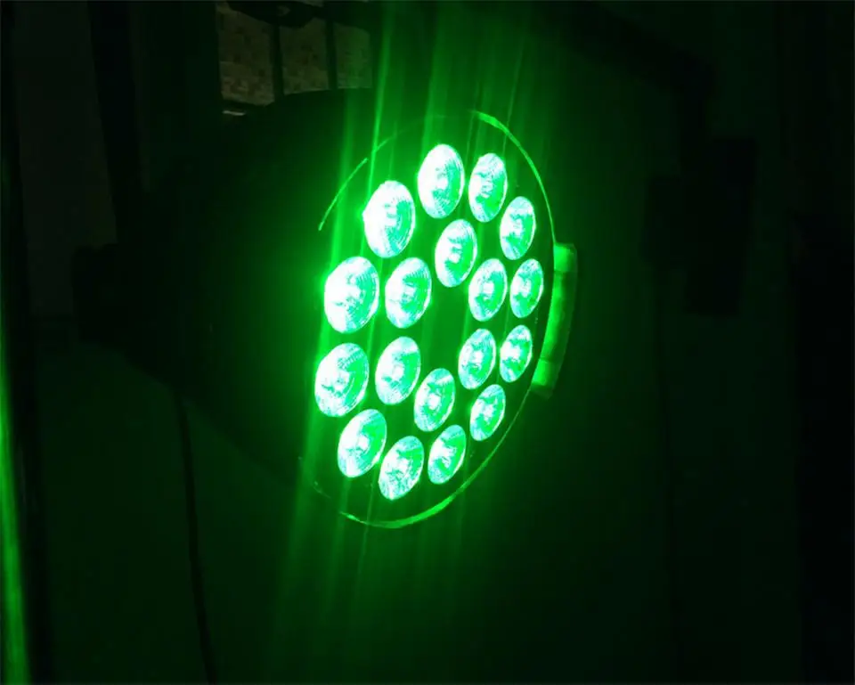 4 unids 18x18 w led par luces con 1 кейс для полетов uv 6in1 rgbwa luz | Лампы и освещение
