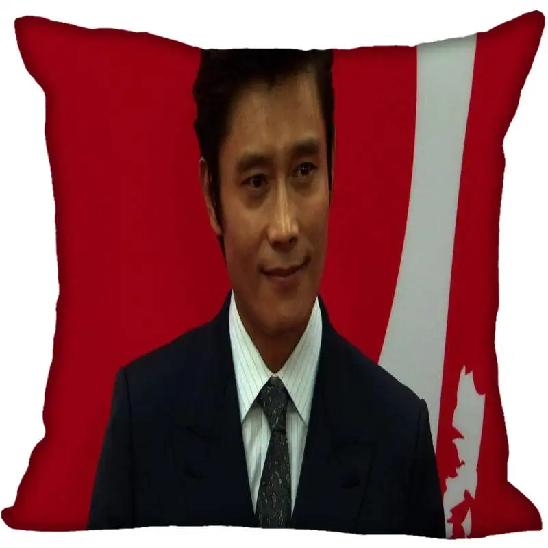 6 На заказ Kpop Lee Byung hun печатные квадратные шелковые наволочки 40x40 см, 35x35 см одна сторона атласная Наволочка логотип - Цвет: 6