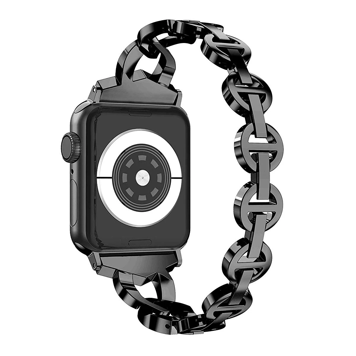 Алмазный ремешок для Apple Watch Band 42 мм 38 мм браслет серии 3 2 1 женский ремешок из нержавеющей стали для Apple Watch 4 Band 40 мм 44 мм