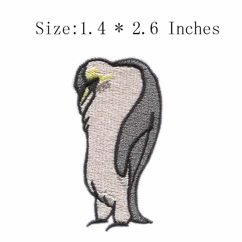 

penguin 1.4"wide embroidery patch for bordado da fita/sky color/embroidery badge