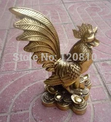 Прекрасная старая медная статуя шантиклира/скульптура, тонкая резьба, с отметкой, лучшая коллекция